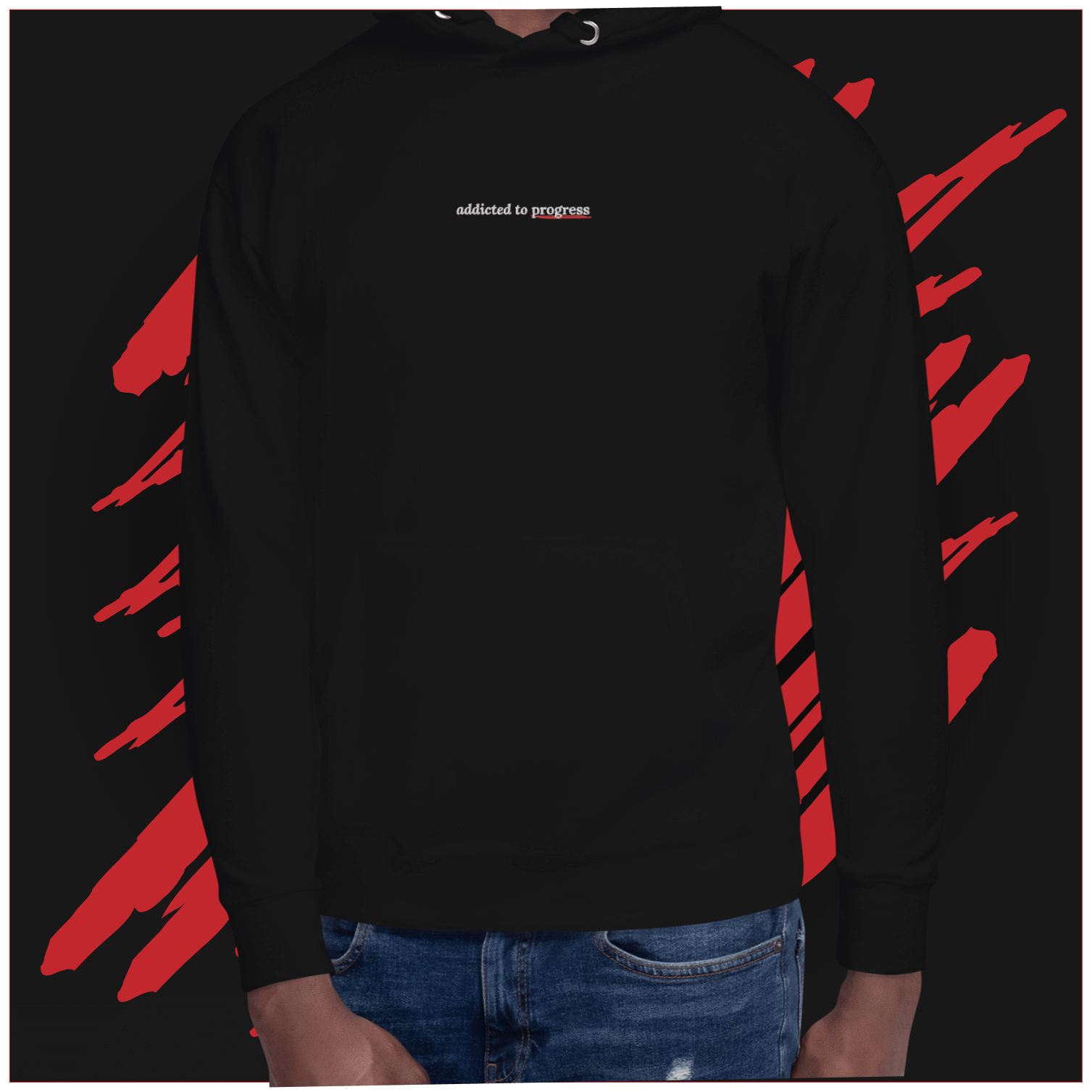 Addicted to Progress Embroidered Hoodie